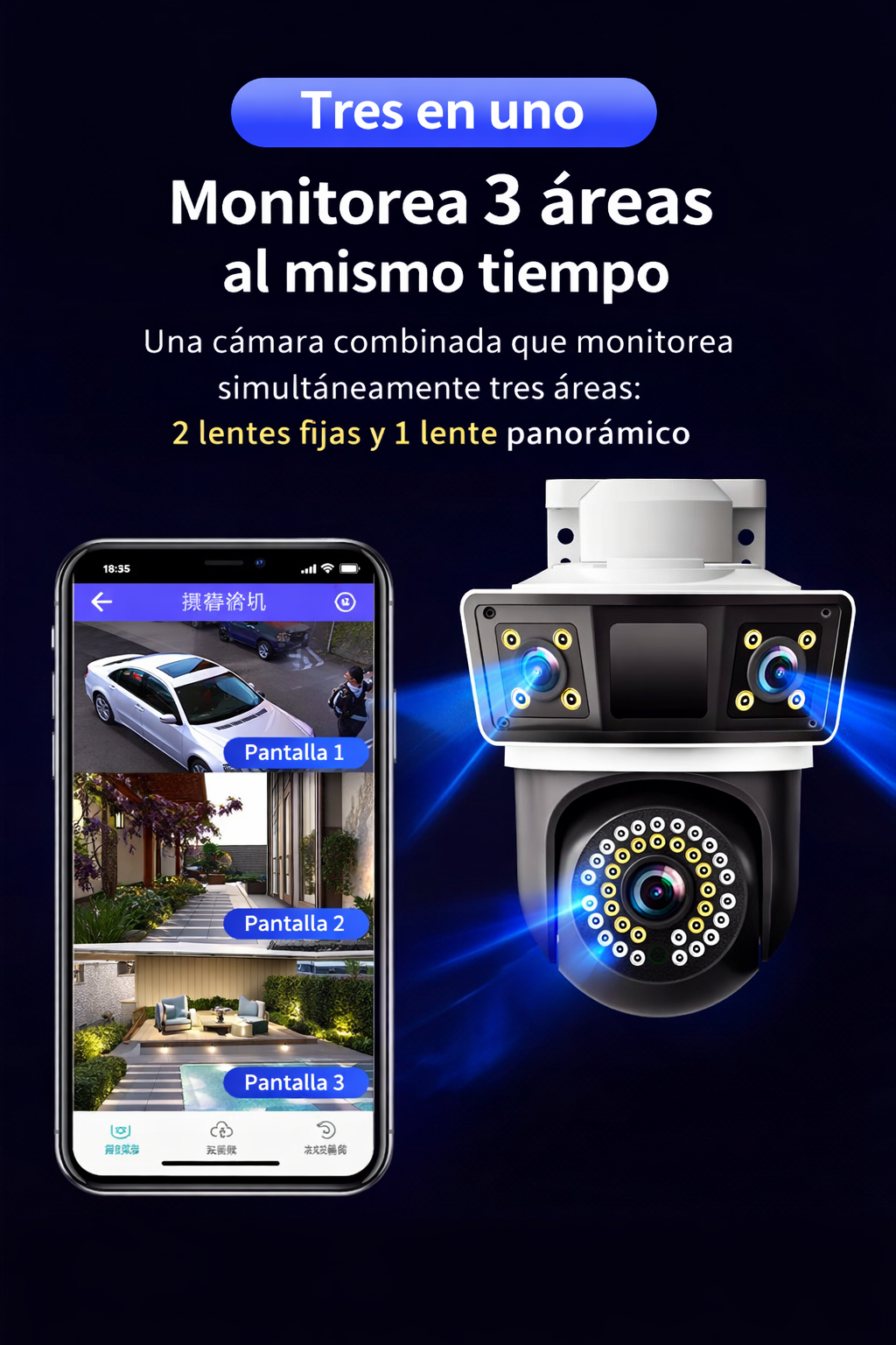 Cámara De Seguridad Domo Wifi Hd